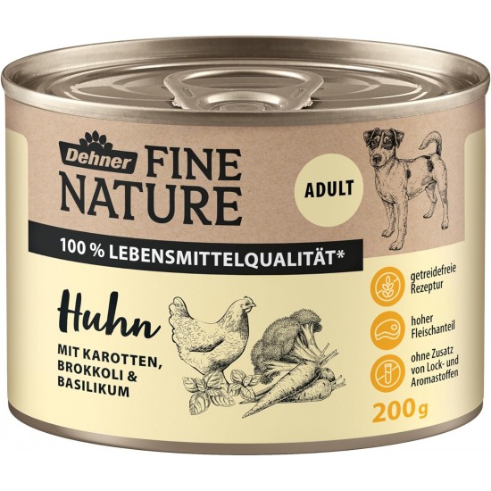 Dehner Fine Nature Dog Food, Food Grade Wet Food for Older Dogs, Duck, 6 x 400 g Tin (2.4 kg) Dehner Fine Nature Dog Food, Food Grade Wet Food for Older Dogs, Duck, 6 x 400 g Tin (2.4 kg)