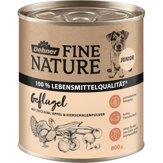 Dehner Fine Nature Dog Food, Food Grade Wet Food for Older Dogs, Duck, 6 x 400 g Tin (2.4 kg) Dehner Fine Nature Dog Food, Food Grade Wet Food for Older Dogs, Duck, 6 x 400 g Tin (2.4 kg)