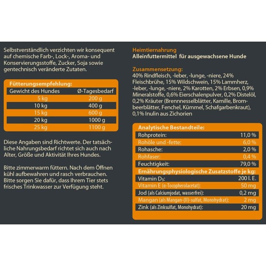 Dehner Wild Nature Wet Dog Food, Junior / Adult / Senior, Various Types and Sizes Dehner Wild Nature Wet Dog Food, Junior / Adult / Senior, Various Types and Sizes
