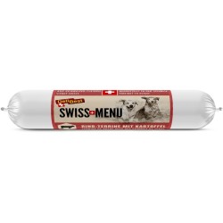 DeliBest Swiss MENU Beef Terrine with Potatoes, Wet Food for Dogs Made from 100% Swiss Beef, Grain-Free & No Additives, Gluten-Free, High-Quality Adult Dog Food, 200 g Dog Sausage