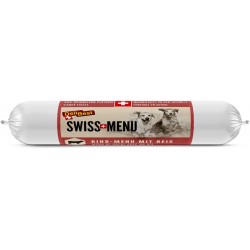 DeliBest Swiss Menu Beef Menu with Rice, Wet Food for Dogs Made from 100% Swiss Beef, Gluten-Free & No Other Additives, High-Quality Adult Dog Food, 200 g Dog Sausage