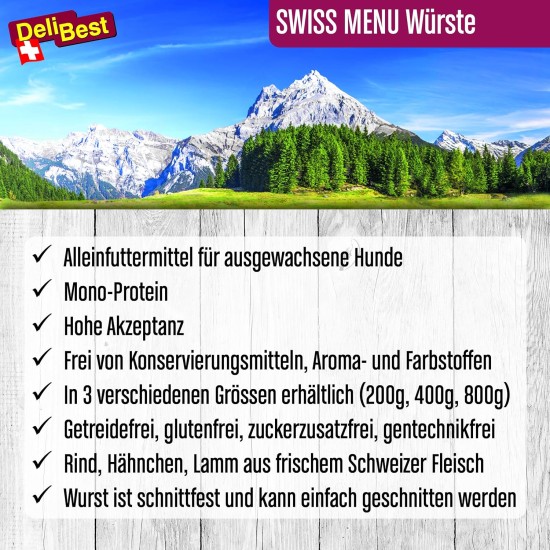 DeliBest Swiss Menu Horse Terrine with Potatoes, Wet Food for Dogs Made from 100% Fresh Horse Meat, Grain-Free & No Additives, Gluten-Free, High-Quality Adult Dog Food, 400 g Sausage DeliBest Swiss Menu Horse Terrine with Potatoes, Wet Food for Dogs Made from 100% Fresh Horse Meat, Grain-Free & No Additives, Gluten-Free, High-Quality Adult Dog Food, 400 g Sausage