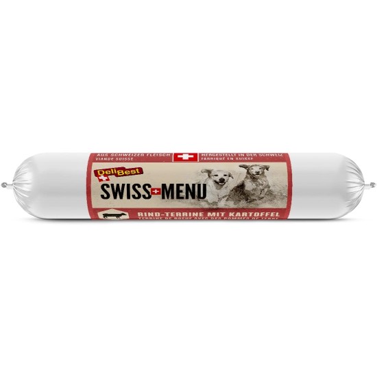 DeliBest Swiss Menu Horse Terrine with Potatoes, Wet Food for Dogs Made from 100% Fresh Horse Meat, Grain-Free & No Additives, Gluten-Free, High-Quality Adult Dog Food, 400 g Sausage DeliBest Swiss Menu Horse Terrine with Potatoes, Wet Food for Dogs Made from 100% Fresh Horse Meat, Grain-Free & No Additives, Gluten-Free, High-Quality Adult Dog Food, 400 g Sausage