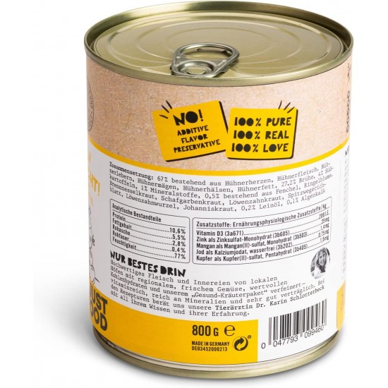 Dogs'n Tiger Monoprotein Lambfromm, Premium Wet Dog Food for Puppies with Lamb and Pumpkin - No Cereals, Added Sugar, Optimal Compatibility, 6 x 400 g Dogs'n Tiger Monoprotein Lambfromm, Premium Wet Dog Food for Puppies with Lamb and Pumpkin - No Cereals, Added Sugar, Optimal Compatibility, 6 x 400 g