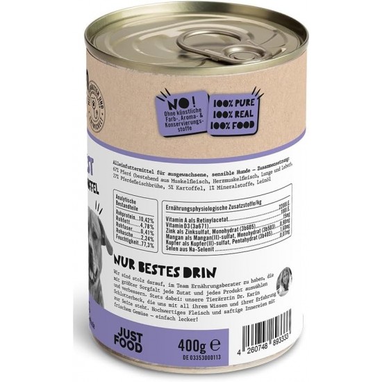 Dogs'n Tiger Monoprotein Lambfromm, Premium Wet Dog Food for Puppies with Lamb and Pumpkin - No Cereals, Added Sugar, Optimal Compatibility, 6 x 400 g Dogs'n Tiger Monoprotein Lambfromm, Premium Wet Dog Food for Puppies with Lamb and Pumpkin - No Cereals, Added Sugar, Optimal Compatibility, 6 x 400 g