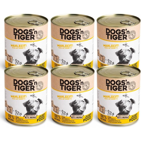 Dogs'n Tiger Monoprotein Lambfromm, Premium Wet Dog Food for Puppies with Lamb and Pumpkin - No Cereals, Added Sugar, Optimal Compatibility, 6 x 400 g Dogs'n Tiger Monoprotein Lambfromm, Premium Wet Dog Food for Puppies with Lamb and Pumpkin - No Cereals, Added Sugar, Optimal Compatibility, 6 x 400 g
