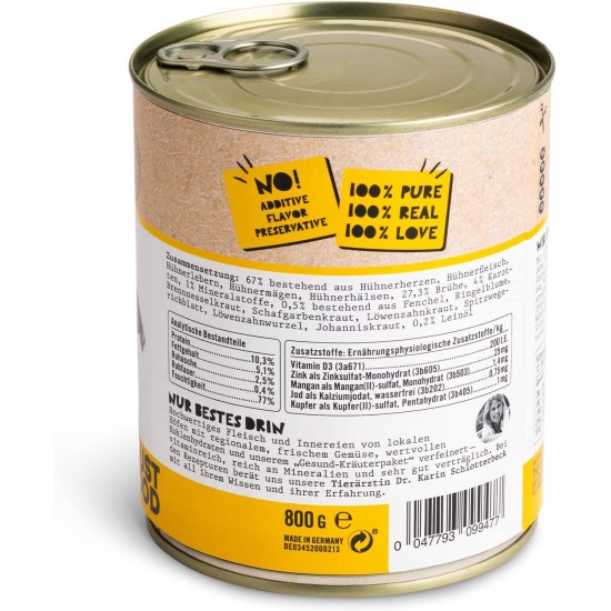 Dogs'n Tiger Monoprotein Lambfromm, Premium Wet Dog Food for Puppies with Lamb and Pumpkin - No Cereals, Added Sugar, Optimal Compatibility, 6 x 400 g Dogs'n Tiger Monoprotein Lambfromm, Premium Wet Dog Food for Puppies with Lamb and Pumpkin - No Cereals, Added Sugar, Optimal Compatibility, 6 x 400 g