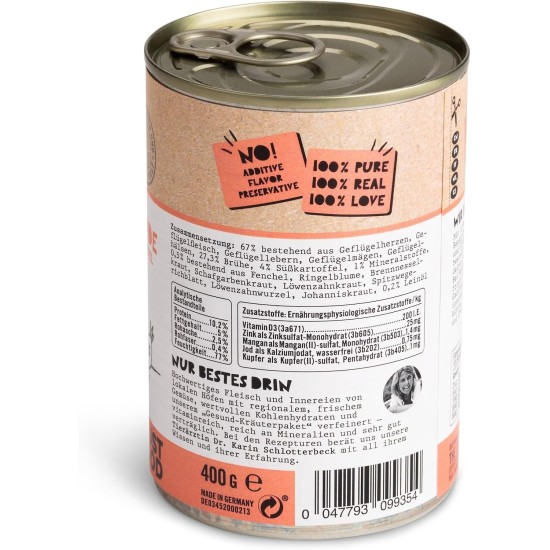Dogs'n Tiger Monoprotein, Saddle Resistant, Adult Premium Wet Dog Food with Horse Meat and Potatoes, Hypoallergenic, No Grains, Added Sugar, with Optimal Compatibility, 6 x 400 g Dogs'n Tiger Monoprotein, Saddle Resistant, Adult Premium Wet Dog Food with Horse Meat and Potatoes, Hypoallergenic, No Grains, Added Sugar, with Optimal Compatibility, 6 x 400 g