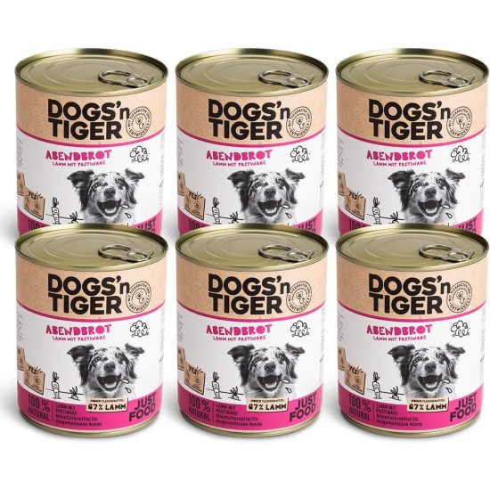 Dogs'n Tiger Monoprotein, Saddle Resistant, Adult Premium Wet Dog Food with Horse Meat and Potatoes, Hypoallergenic, No Grains, Added Sugar, with Optimal Compatibility, 6 x 400 g Dogs'n Tiger Monoprotein, Saddle Resistant, Adult Premium Wet Dog Food with Horse Meat and Potatoes, Hypoallergenic, No Grains, Added Sugar, with Optimal Compatibility, 6 x 400 g