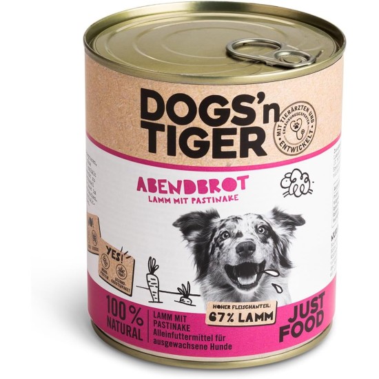Dogs'n Tiger Monoprotein, Saddle Resistant, Adult Premium Wet Dog Food with Horse Meat and Potatoes, Hypoallergenic, No Grains, Added Sugar, with Optimal Compatibility, 6 x 400 g Dogs'n Tiger Monoprotein, Saddle Resistant, Adult Premium Wet Dog Food with Horse Meat and Potatoes, Hypoallergenic, No Grains, Added Sugar, with Optimal Compatibility, 6 x 400 g