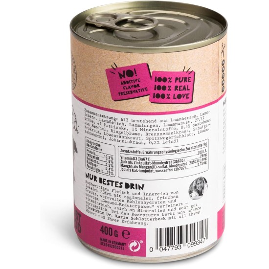 Dogs'n Tiger Monoprotein, Saddle Resistant, Adult Premium Wet Dog Food with Horse Meat and Potatoes, Hypoallergenic, No Grains, Added Sugar, with Optimal Compatibility, 6 x 400 g Dogs'n Tiger Monoprotein, Saddle Resistant, Adult Premium Wet Dog Food with Horse Meat and Potatoes, Hypoallergenic, No Grains, Added Sugar, with Optimal Compatibility, 6 x 400 g