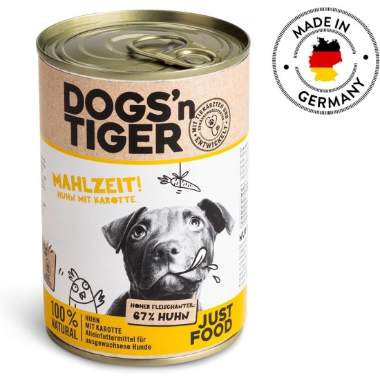 Dogs'n Tiger Monoprotein, Saddle Resistant, Adult Premium Wet Dog Food with Horse Meat and Potatoes, Hypoallergenic, No Grains, Added Sugar, with Optimal Compatibility, 6 x 400 g Dogs'n Tiger Monoprotein, Saddle Resistant, Adult Premium Wet Dog Food with Horse Meat and Potatoes, Hypoallergenic, No Grains, Added Sugar, with Optimal Compatibility, 6 x 400 g