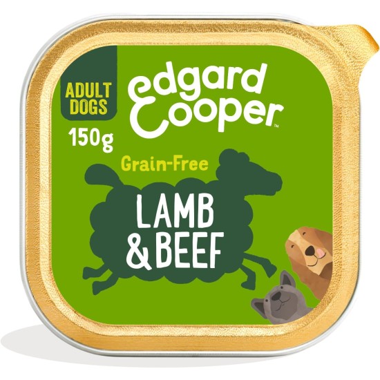 EDGARD & COOPER Adult Wet Food (Laugh/Beef, 150 g x 11), Wet Food for Dogs, Fresh Meat and Natural Ingredients, Grain-Free, Hypoallergenic, No Added Sugar EDGARD & COOPER Adult Wet Food (Laugh/Beef, 150 g x 11), Wet Food for Dogs, Fresh Meat and Natural Ingredients, Grain-Free, Hypoallergenic, No Added Sugar