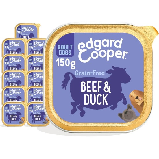 Edgard & Cooper Adult Dog Wet Food Pate Natural Grain Free 150g x 11 Beef & Fresh Duck Healthy Eating Tasty and Balanced Fresh Meat Edgard & Cooper Adult Dog Wet Food Pate Natural Grain Free 150g x 11 Beef & Fresh Duck Healthy Eating Tasty and Balanced Fresh Meat