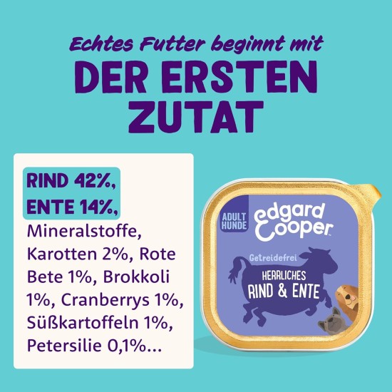 Edgard & Cooper Wet Dog Food (Chicken & Turkey, 150g x 11), Grain Free, Natural Ingredients and Fresh Meat, Full of Essential Amino Acids Edgard & Cooper Wet Dog Food (Chicken & Turkey, 150g x 11), Grain Free, Natural Ingredients and Fresh Meat, Full of Essential Amino Acids