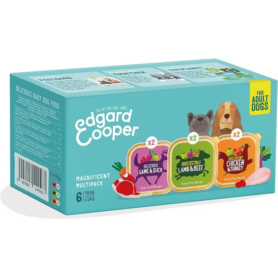 Edgard & Cooper Wet Dog Food (Chicken & Turkey, 150g x 11), Grain Free, Natural Ingredients and Fresh Meat, Full of Essential Amino Acids Edgard & Cooper Wet Dog Food (Chicken & Turkey, 150g x 11), Grain Free, Natural Ingredients and Fresh Meat, Full of Essential Amino Acids