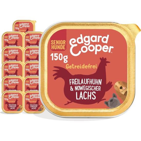 Edgard & Cooper Wet Dog Food (Chicken & Turkey, 150g x 11), Grain Free, Natural Ingredients and Fresh Meat, Full of Essential Amino Acids Edgard & Cooper Wet Dog Food (Chicken & Turkey, 150g x 11), Grain Free, Natural Ingredients and Fresh Meat, Full of Essential Amino Acids