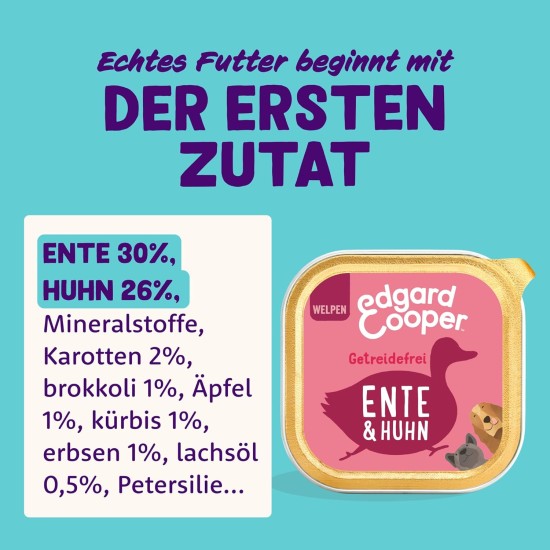 Edgard & Cooper Wet Dog Food (Chicken & Turkey, 150g x 11), Grain Free, Natural Ingredients and Fresh Meat, Full of Essential Amino Acids Edgard & Cooper Wet Dog Food (Chicken & Turkey, 150g x 11), Grain Free, Natural Ingredients and Fresh Meat, Full of Essential Amino Acids