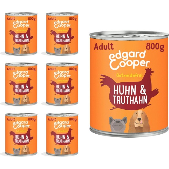Edgard & Cooper Wet Dog Food (Chicken & Turkey, 400g x 6), Grain Free, Natural Ingredients and Fresh Meat, Full of Essential Amino Acids Edgard & Cooper Wet Dog Food (Chicken & Turkey, 400g x 6), Grain Free, Natural Ingredients and Fresh Meat, Full of Essential Amino Acids