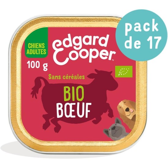 Edgard & Cooper Wet Dog Food (Organic Fish 100g x 17), Grain-Free & Organic, Fresh Fish and High Quality Proteins, Real Ingredients for Dogs, Hypoallergenic, No Added Sugar Edgard & Cooper Wet Dog Food (Organic Fish 100g x 17), Grain-Free & Organic, Fresh Fish and High Quality Proteins, Real Ingredients for Dogs, Hypoallergenic, No Added Sugar