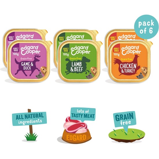 Edgard & Cooper Wet Puppy Food (Duck & Chicken, 150g x 11), Grain Free, Natural Ingredients and Fresh Meat, Full of Essential Amino Acids Edgard & Cooper Wet Puppy Food (Duck & Chicken, 150g x 11), Grain Free, Natural Ingredients and Fresh Meat, Full of Essential Amino Acids