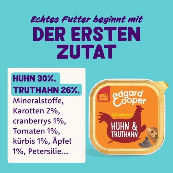 Edgard & Cooper Wet Puppy Food (Duck & Chicken, 300g x 18), Grain Free, Natural Ingredients and Fresh Meat, Full of Essential Amino Acids Edgard & Cooper Wet Puppy Food (Duck & Chicken, 300g x 18), Grain Free, Natural Ingredients and Fresh Meat, Full of Essential Amino Acids