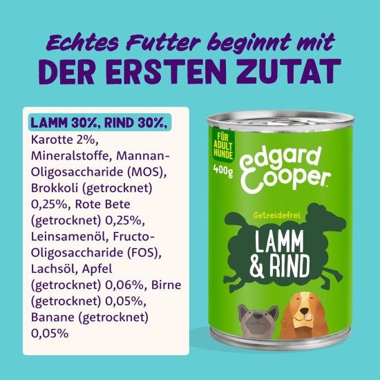 Edgard & Cooper Wet Puppy Food (Duck & Chicken, 400g x 6), Grain Free, Natural Ingredients and Fresh Meat, Full of Essential Amino Acids Edgard & Cooper Wet Puppy Food (Duck & Chicken, 400g x 6), Grain Free, Natural Ingredients and Fresh Meat, Full of Essential Amino Acids