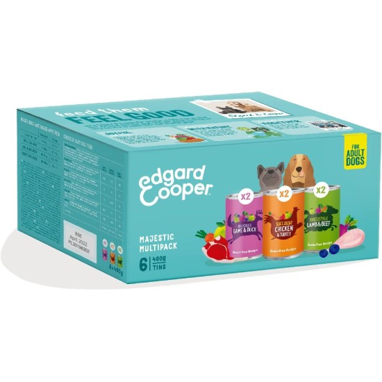 Edgard & Cooper Wet Puppy Food (Duck & Chicken, 400g x 6), Grain Free, Natural Ingredients and Fresh Meat, Full of Essential Amino Acids Edgard & Cooper Wet Puppy Food (Duck & Chicken, 400g x 6), Grain Free, Natural Ingredients and Fresh Meat, Full of Essential Amino Acids