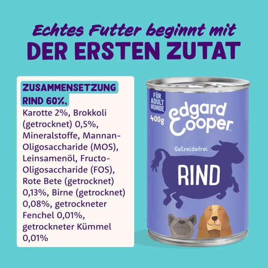 Edgard & Cooper Wet Puppy Food (Duck & Chicken, 400g x 6), Grain Free, Natural Ingredients and Fresh Meat, Full of Essential Amino Acids Edgard & Cooper Wet Puppy Food (Duck & Chicken, 400g x 6), Grain Free, Natural Ingredients and Fresh Meat, Full of Essential Amino Acids