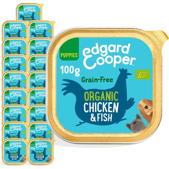 Edgard Cooper Puppy Grain-Free Wet Food for Dogs (Duck & Chicken 11 x 150 g), Natural Dog Food in Cup with Fresh Meat & Amino Acids, Gluten-Free, Protein Rich Edgard Cooper Puppy Grain-Free Wet Food for Dogs (Duck & Chicken 11 x 150 g), Natural Dog Food in Cup with Fresh Meat & Amino Acids, Gluten-Free, Protein Rich
