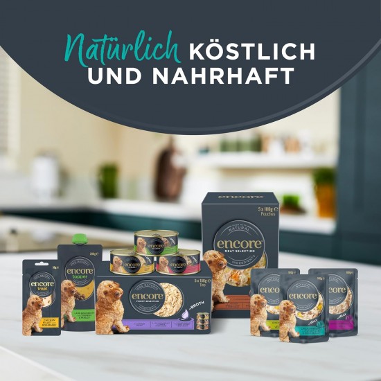 Encore 100% Natural Premium Wet Food for Dogs, Chicken Breast in Broth for Adult Cats - Pack of 16 x 156 g Cans Encore 100% Natural Premium Wet Food for Dogs, Chicken Breast in Broth for Adult Cats - Pack of 16 x 156 g Cans
