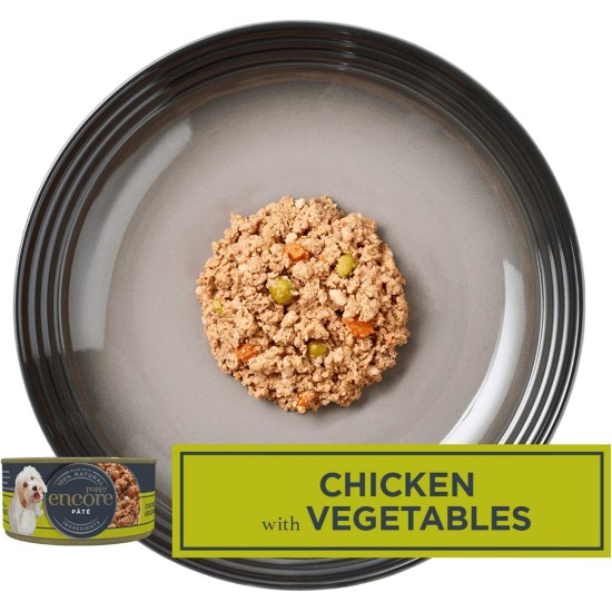 Encore 100% Natural Premium Wet Food for Dogs, Chicken Breast with Ham and Vegetables in Broth for Adult Cats - Pack of 12 x 156 g Cans Encore 100% Natural Premium Wet Food for Dogs, Chicken Breast with Ham and Vegetables in Broth for Adult Cats - Pack of 12 x 156 g Cans