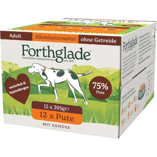 Forthglade Wet Food for Dogs (Mix Pack, 6 x 395 g Bowls) - Grain-Free Food with Beef, Turkey or Chicken & Vegetables for Adult Dogs from 1 Year Old, Hypoallergenic Dog Food Forthglade Wet Food for Dogs (Mix Pack, 6 x 395 g Bowls) - Grain-Free Food with Beef, Turkey or Chicken & Vegetables for Adult Dogs from 1 Year Old, Hypoallergenic Dog Food