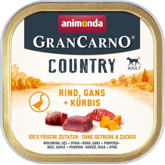 GranCarno animonda Country Dog Wet Food, Trout + Potato (22 x 150 g), Dog Food Wet without Grain and Sugar for Adult Dogs, with Fresh Meat Ingredients GranCarno animonda Country Dog Wet Food, Trout + Potato (22 x 150 g), Dog Food Wet without Grain and Sugar for Adult Dogs, with Fresh Meat Ingredients