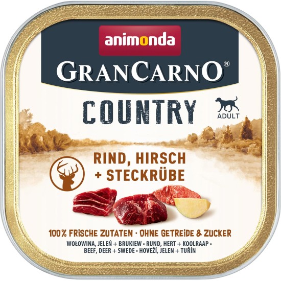 GranCarno animonda Country Dog Wet Food, Trout + Potato (22 x 150 g), Dog Food Wet without Grain and Sugar for Adult Dogs, with Fresh Meat Ingredients GranCarno animonda Country Dog Wet Food, Trout + Potato (22 x 150 g), Dog Food Wet without Grain and Sugar for Adult Dogs, with Fresh Meat Ingredients