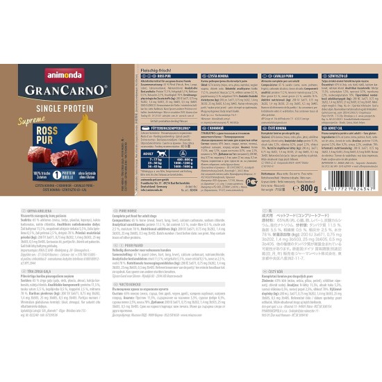 GranCarno animonda Dog Wet Food Superfoods Variation (6 x 400 g), Dog Food Wet without Grain and Sugar for Adult Dogs, with Fresh Meat Ingredients GranCarno animonda Dog Wet Food Superfoods Variation (6 x 400 g), Dog Food Wet without Grain and Sugar for Adult Dogs, with Fresh Meat Ingredients