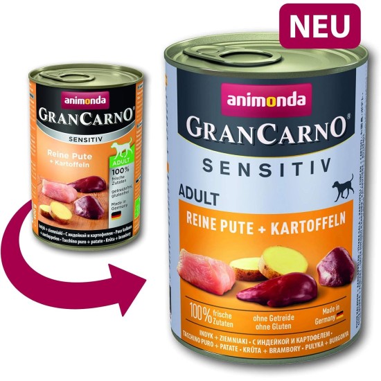 GranCarno animonda Dog Wet Food Superfoods Variation (6 x 400 g), Dog Food Wet without Grain and Sugar for Adult Dogs, with Fresh Meat Ingredients GranCarno animonda Dog Wet Food Superfoods Variation (6 x 400 g), Dog Food Wet without Grain and Sugar for Adult Dogs, with Fresh Meat Ingredients