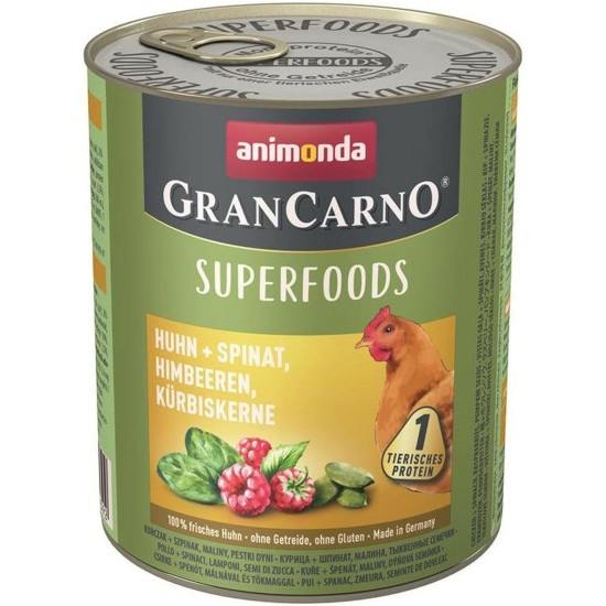 GranCarno animonda Dog Wet Food Superfoods Variation (6 x 400 g), Dog Food Wet without Grain and Sugar for Adult Dogs, with Fresh Meat Ingredients GranCarno animonda Dog Wet Food Superfoods Variation (6 x 400 g), Dog Food Wet without Grain and Sugar for Adult Dogs, with Fresh Meat Ingredients