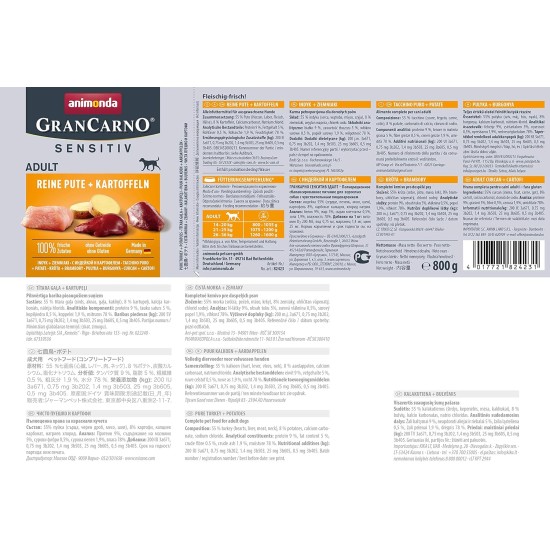GranCarno animonda Dog Wet Food Superfoods Variation (6 x 400 g), Dog Food Wet without Grain and Sugar for Adult Dogs, with Fresh Meat Ingredients GranCarno animonda Dog Wet Food Superfoods Variation (6 x 400 g), Dog Food Wet without Grain and Sugar for Adult Dogs, with Fresh Meat Ingredients