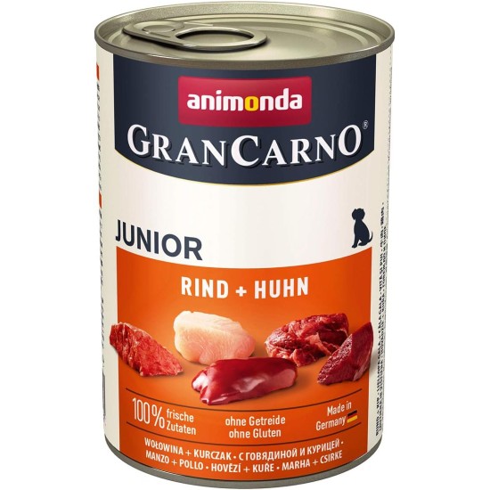 GranCarno animonda Wet Dog Food with Turkey (6 x 400 g), Puppy Food Wet without Grain for Young Dogs, with Fresh Meat Ingredients, Junior Dog Food GranCarno animonda Wet Dog Food with Turkey (6 x 400 g), Puppy Food Wet without Grain for Young Dogs, with Fresh Meat Ingredients, Junior Dog Food