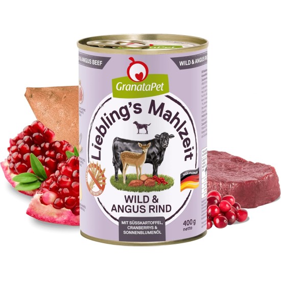 GranataPet Liebling's Mahlzeit Lamb & Potato Wet Dog Food without Grain & Sugar Supplements, Complete Food, 6 x 800 g GranataPet Liebling's Mahlzeit Lamb & Potato Wet Dog Food without Grain & Sugar Supplements, Complete Food, 6 x 800 g