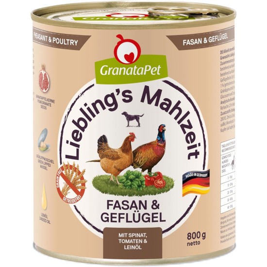 GranataPet Liebling's Mahlzeit Lamb & Potato Wet Dog Food without Grain & Sugar Supplements, Complete Food, 6 x 800 g GranataPet Liebling's Mahlzeit Lamb & Potato Wet Dog Food without Grain & Sugar Supplements, Complete Food, 6 x 800 g