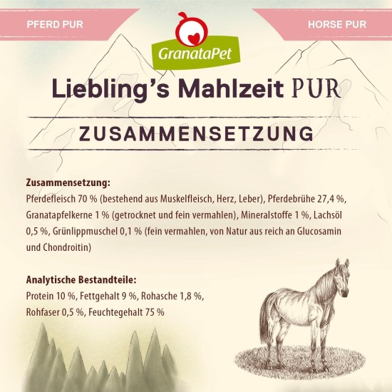 GranataPet Liebling's Mahlzeit Lamb & Potato Wet Dog Food without Grain & Sugar Supplements, Complete Food, 6 x 800 g GranataPet Liebling's Mahlzeit Lamb & Potato Wet Dog Food without Grain & Sugar Supplements, Complete Food, 6 x 800 g