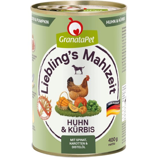 GranataPet Liebling's Mahlzeit Lamb & Potato Wet Dog Food without Grain & Sugar Supplements, Complete Food, 6 x 800 g GranataPet Liebling's Mahlzeit Lamb & Potato Wet Dog Food without Grain & Sugar Supplements, Complete Food, 6 x 800 g