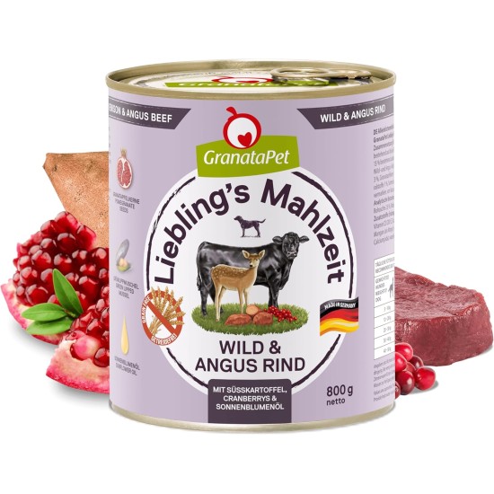 GranataPet Liebling's Mahlzeit Lamb & Potato Wet Dog Food without Grain & Sugar Supplements, Complete Food, 6 x 800 g GranataPet Liebling's Mahlzeit Lamb & Potato Wet Dog Food without Grain & Sugar Supplements, Complete Food, 6 x 800 g
