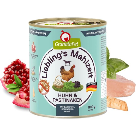 GranataPet Liebling's Mahlzeit Lamb & Potato Wet Dog Food without Grain & Sugar Supplements, Complete Food, 6 x 800 g GranataPet Liebling's Mahlzeit Lamb & Potato Wet Dog Food without Grain & Sugar Supplements, Complete Food, 6 x 800 g