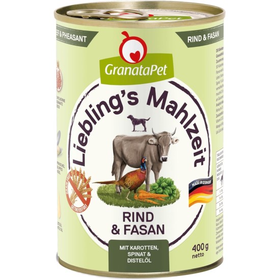 GranataPet Liebling's Mahlzeit Lamb & Potato Wet Dog Food without Grain & Sugar Supplements, Complete Food, 6 x 800 g GranataPet Liebling's Mahlzeit Lamb & Potato Wet Dog Food without Grain & Sugar Supplements, Complete Food, 6 x 800 g