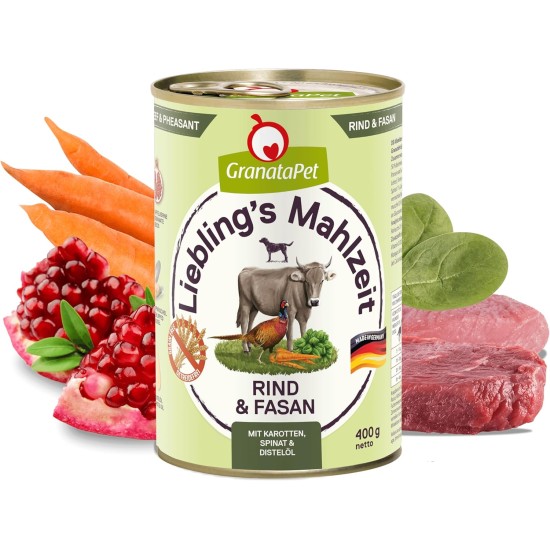 GranataPet Liebling's Mahlzeit Lamb & Potato Wet Dog Food without Grain & Sugar Supplements, Complete Food, 6 x 800 g GranataPet Liebling's Mahlzeit Lamb & Potato Wet Dog Food without Grain & Sugar Supplements, Complete Food, 6 x 800 g