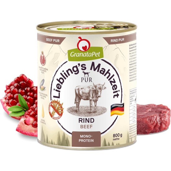 GranataPet Liebling's Mahlzeit Lamb & Potato Wet Dog Food without Grain & Sugar Supplements, Complete Food, 6 x 800 g GranataPet Liebling's Mahlzeit Lamb & Potato Wet Dog Food without Grain & Sugar Supplements, Complete Food, 6 x 800 g