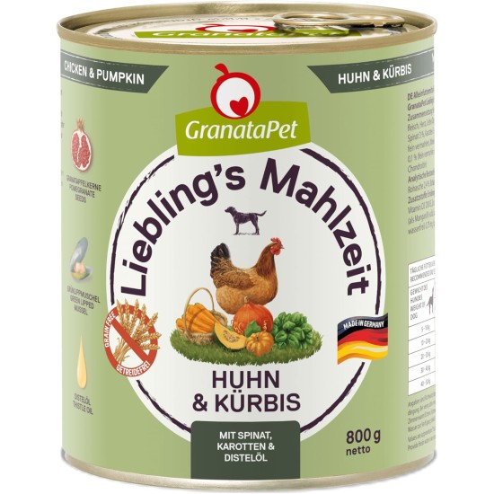GranataPet Liebling's Mahlzeit Lamb & Potato Wet Dog Food without Grain & Sugar Supplements, Complete Food, 6 x 800 g GranataPet Liebling's Mahlzeit Lamb & Potato Wet Dog Food without Grain & Sugar Supplements, Complete Food, 6 x 800 g